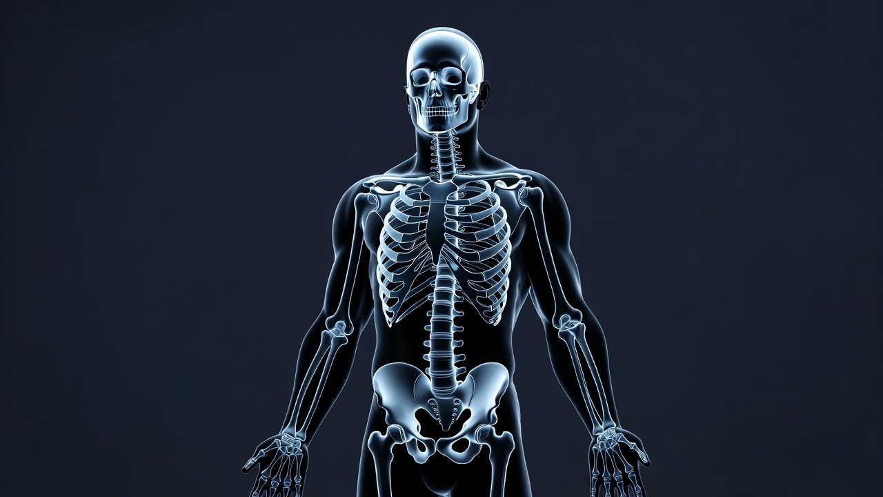 Human male skeleton 3D render Human male skeleton 3D render