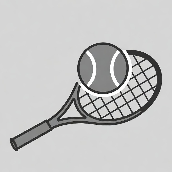 Tennis racket and ball illustration Tennis racket and ball illustration