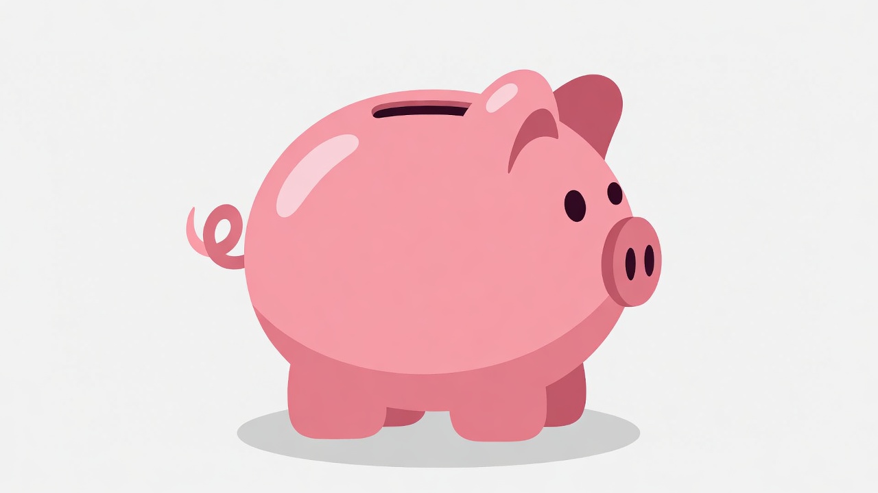 Pink Piggy Bank Illustration Pink Piggy Bank Illustration