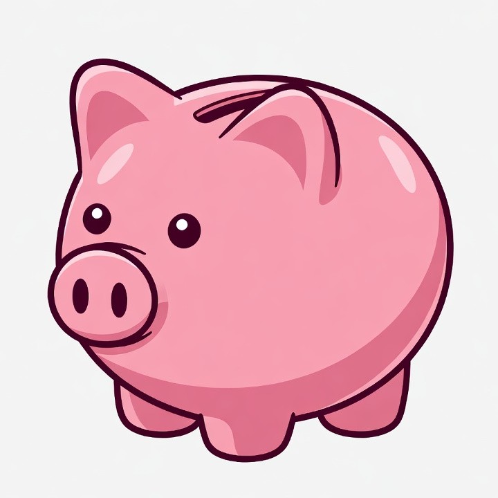Pink Piggy Bank Illustration Pink Piggy Bank Illustration