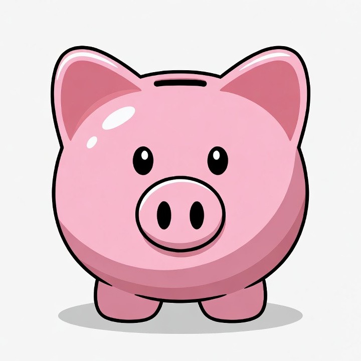 Pink Piggy Bank Illustration Pink Piggy Bank Illustration