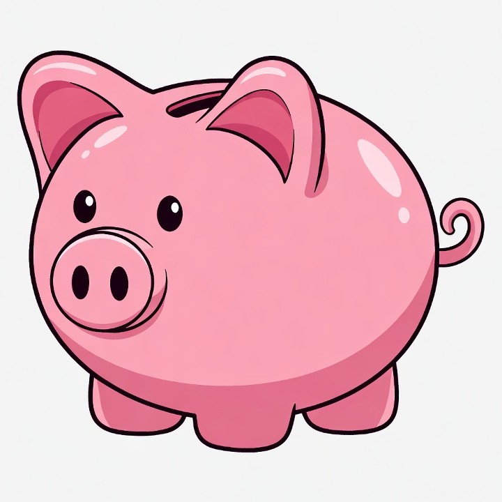 Pink Piggy Bank Illustration Pink Piggy Bank Illustration