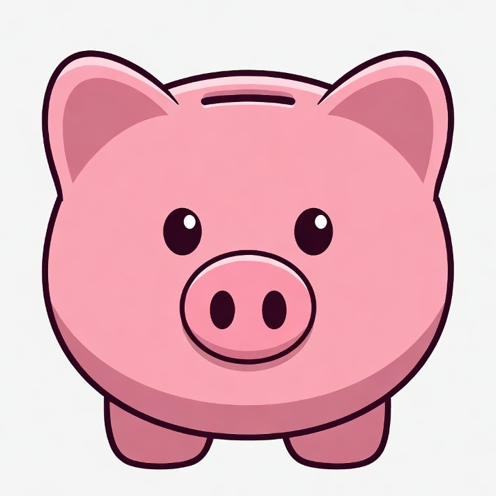 Pink Piggy Bank Illustration Pink Piggy Bank Illustration