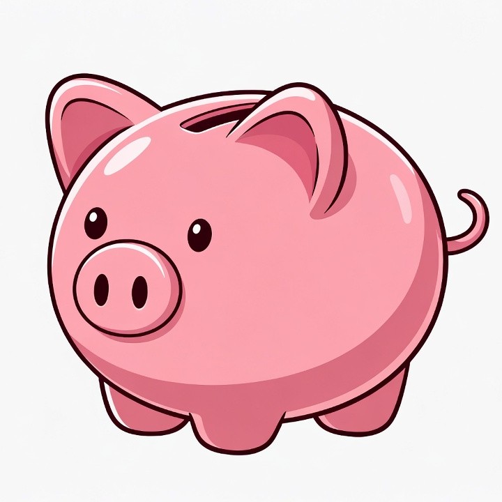 Pink piggy bank illustration Pink piggy bank illustration