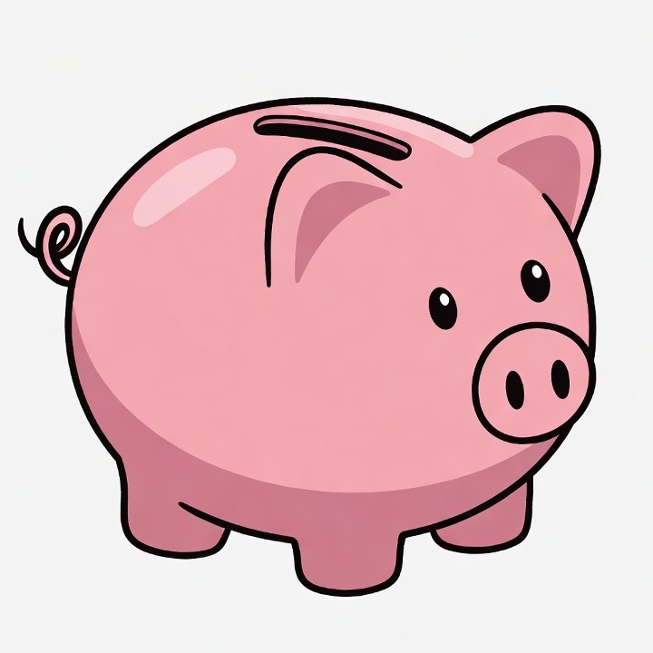 Pink Piggy Bank Illustration Pink Piggy Bank Illustration