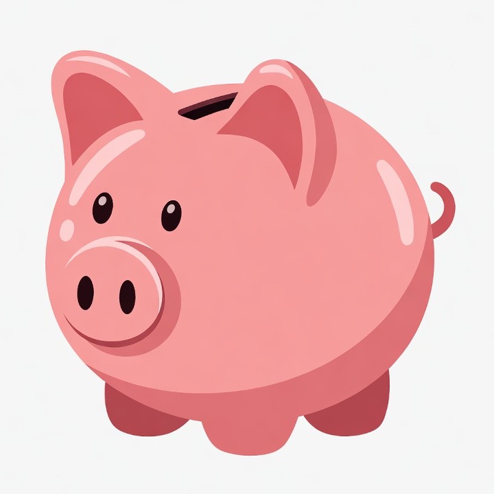 Pink Piggy Bank Illustration Pink Piggy Bank Illustration