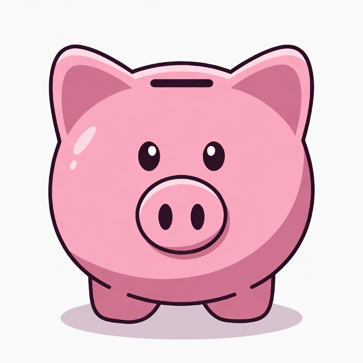 Pink Piggy Bank Illustration Pink Piggy Bank Illustration