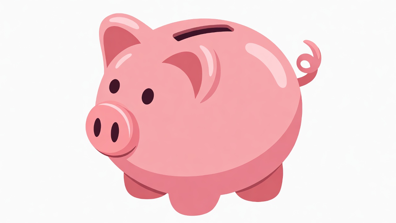 Pink Piggy Bank Illustration Pink Piggy Bank Illustration