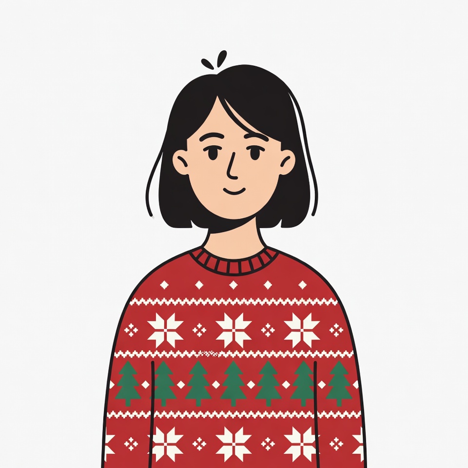 Woman in Christmas Sweater Woman in Christmas Sweater