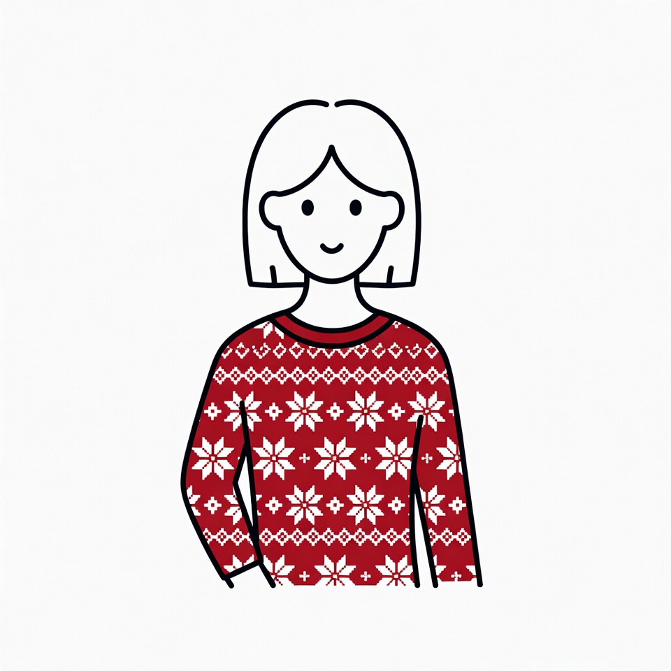 Woman in Red Christmas Sweater Woman in Red Christmas Sweater
