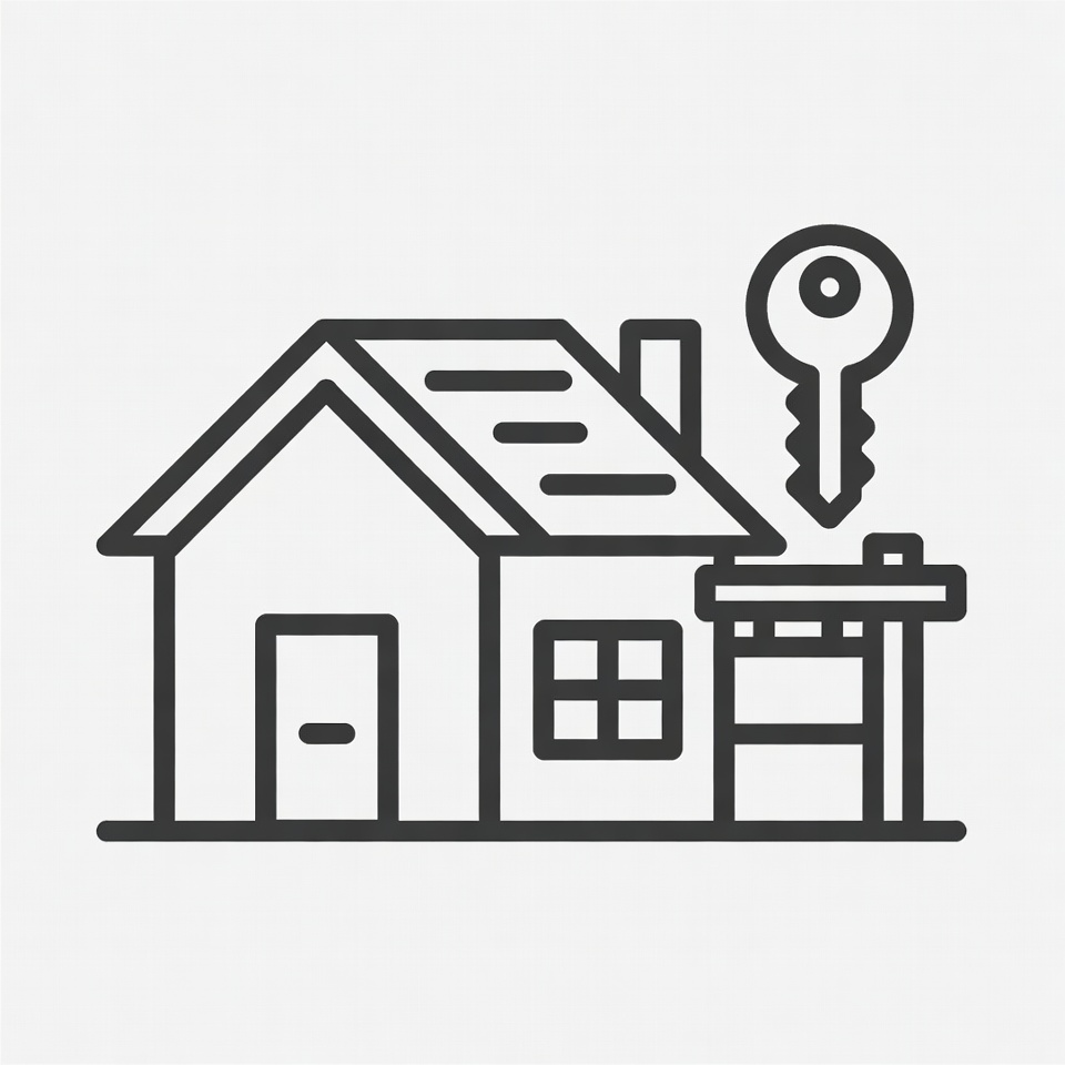 House with Key Icon House with Key Icon