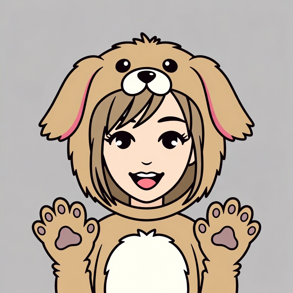 Girl in cute dog costume Girl in cute dog costume