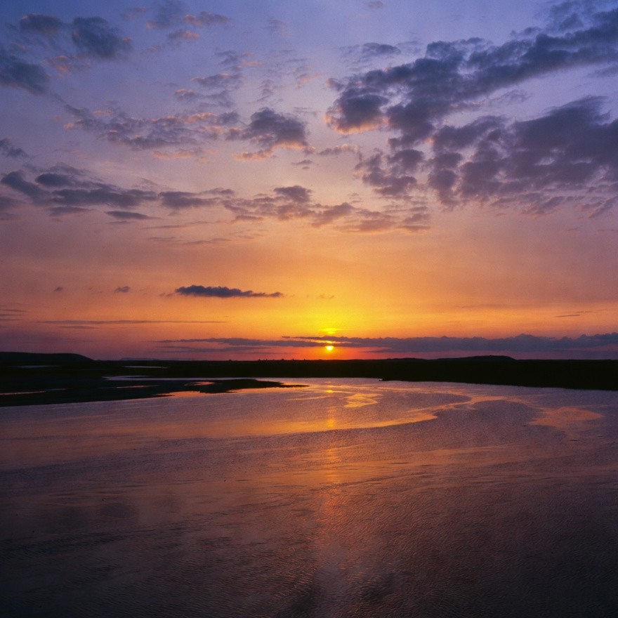 Sunset over Marshland River Sunset over Marshland River
