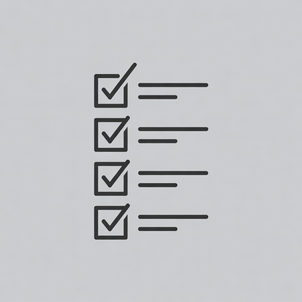 Completed Checklist with Checkmarks Completed Checklist with Checkmarks