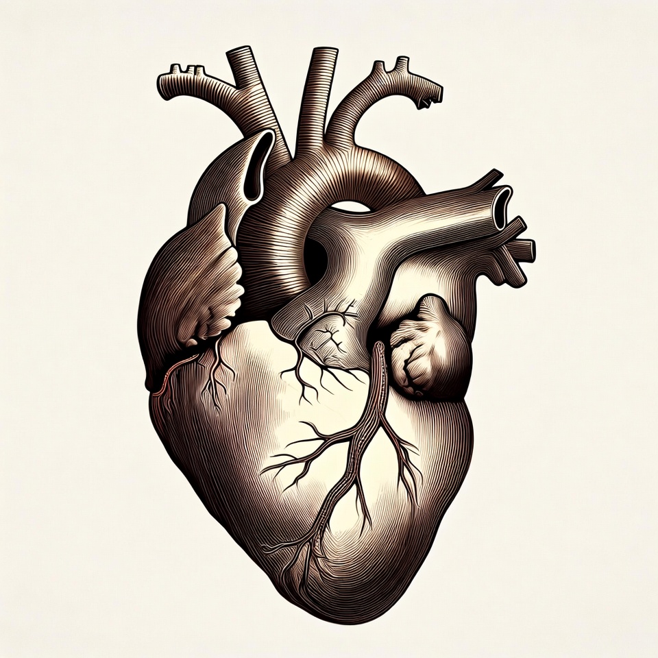 Detailed Human Heart Illustration Detailed Human Heart Illustration