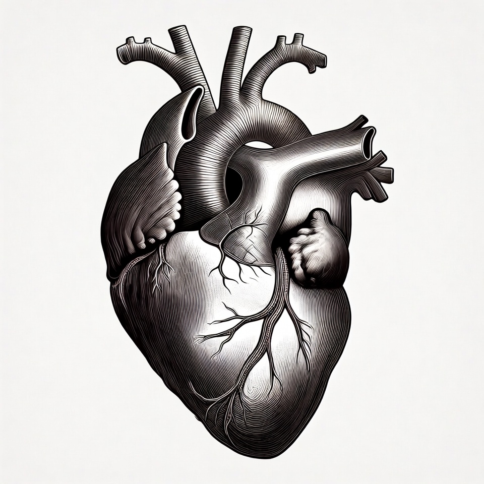 Detailed Human Heart Illustration Detailed Human Heart Illustration