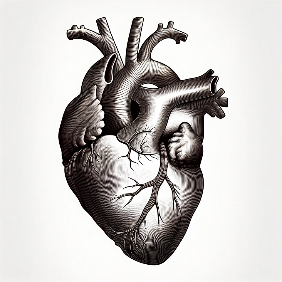 Detailed Human Heart Illustration Detailed Human Heart Illustration