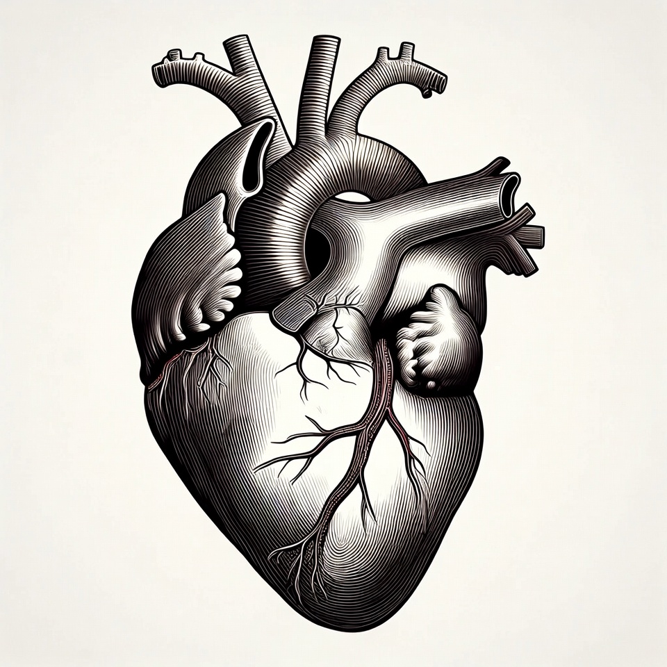 Detailed Human Heart Illustration Detailed Human Heart Illustration