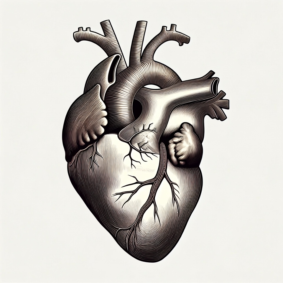 Detailed Human Heart Illustration Detailed Human Heart Illustration