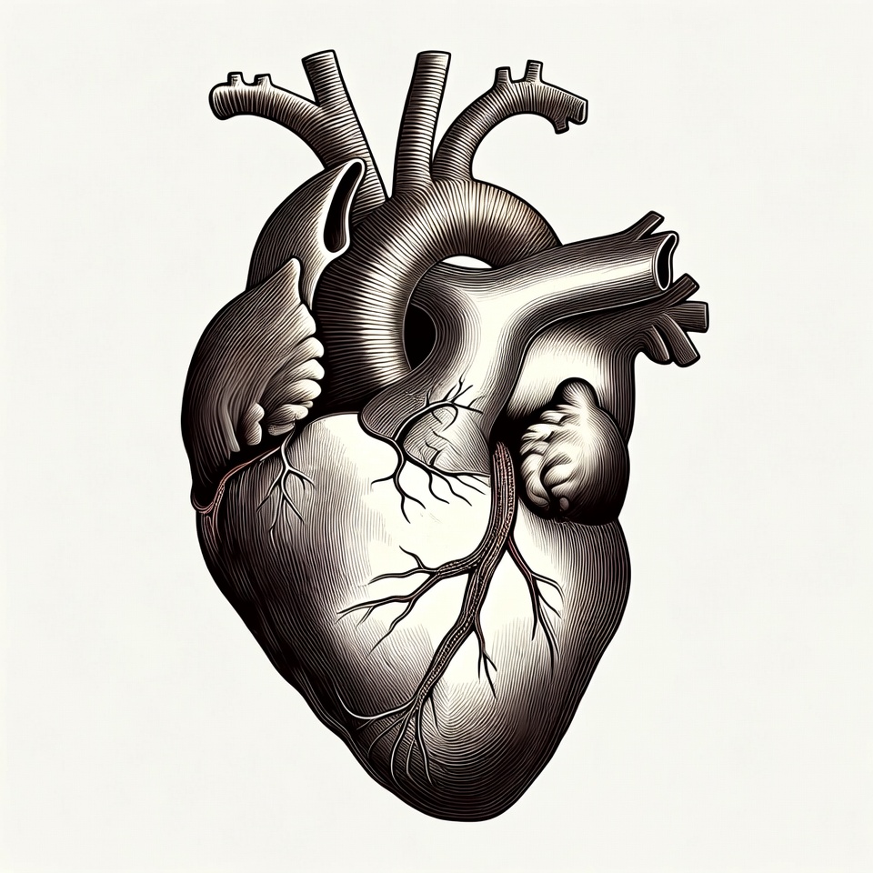 Detailed Human Heart Illustration Detailed Human Heart Illustration