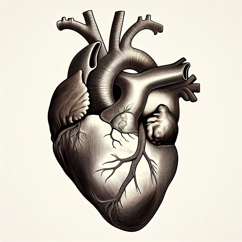 Detailed Human Heart Illustration Detailed Human Heart Illustration