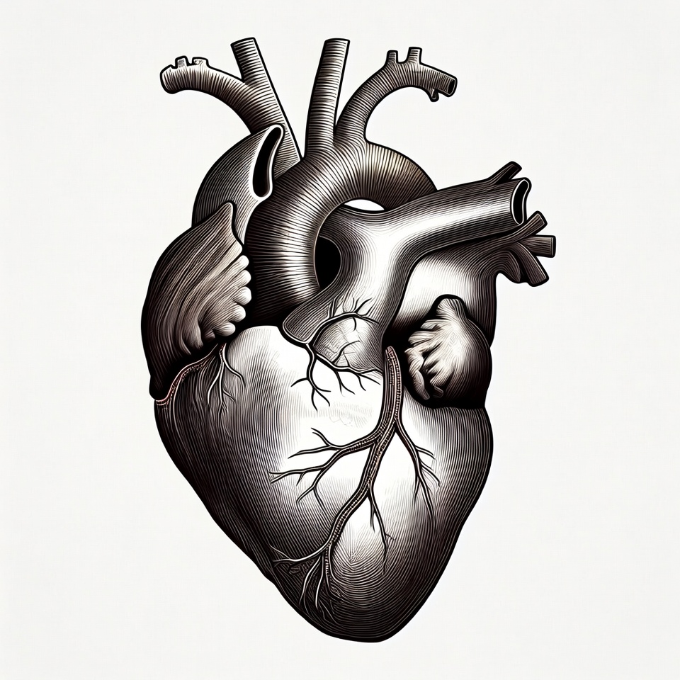 Detailed Human Heart Illustration Detailed Human Heart Illustration