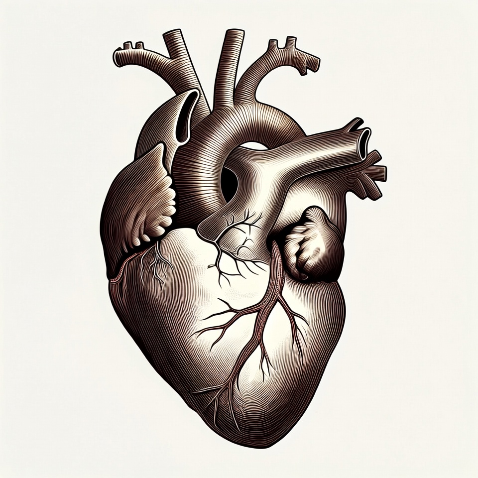 Detailed Human Heart Illustration Detailed Human Heart Illustration