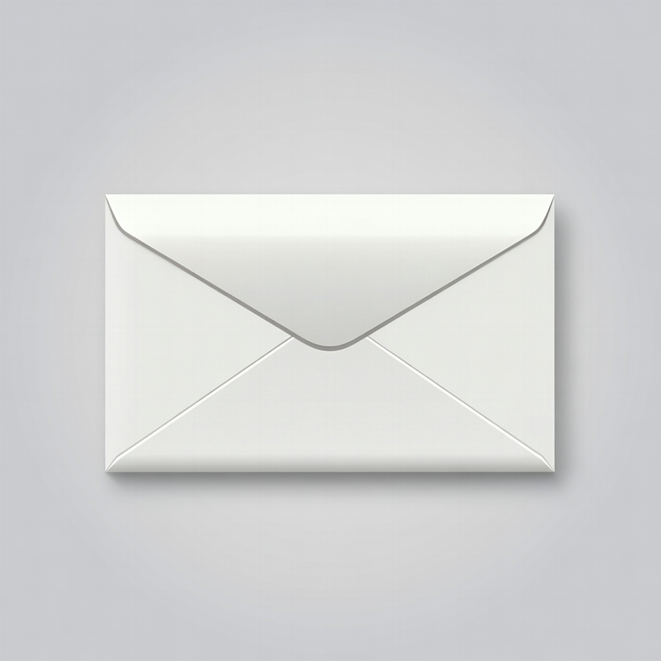 White envelope on gray background White envelope on gray background