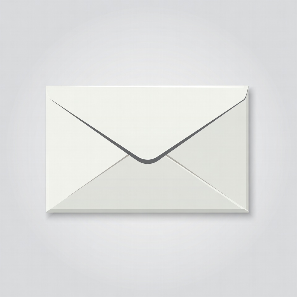 White envelope illustration White envelope illustration