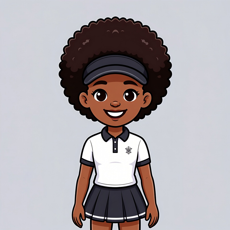 African-American girl in school uniform African-American girl in school uniform