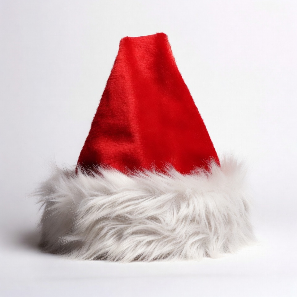 Red Santa Hat with White Fur Trim Red Santa Hat with White Fur Trim