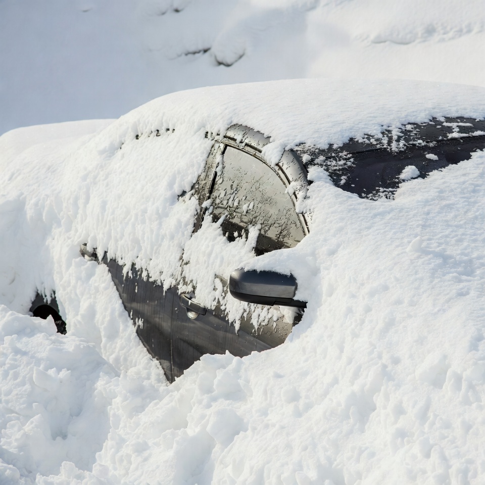 Car Buried in Snow Car Buried in Snow