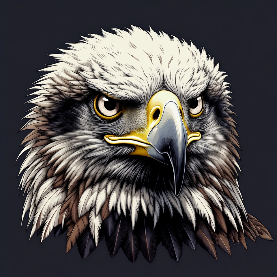 Bald Eagle Closeup Illustration Bald Eagle Closeup Illustration