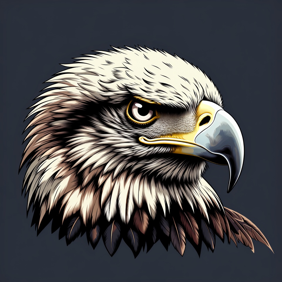 Bald Eagle Head Illustration Bald Eagle Head Illustration