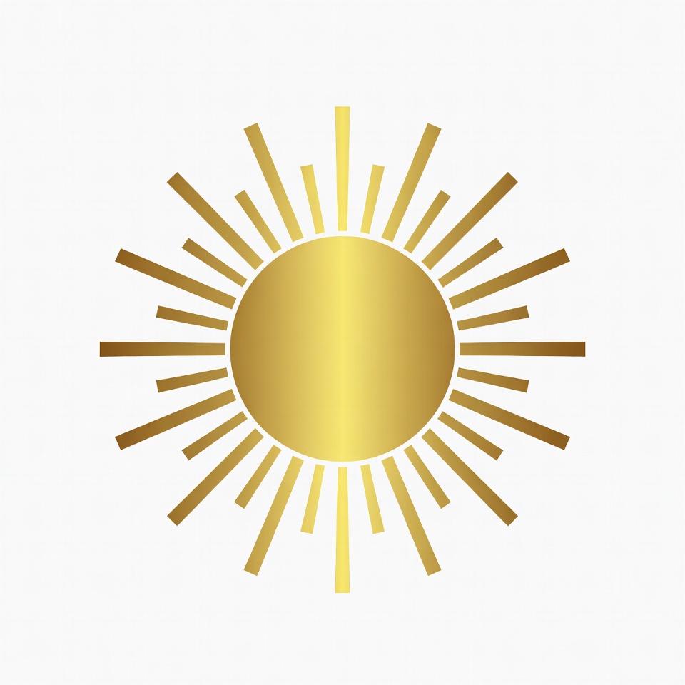 Golden Sun with Rays Golden Sun with Rays