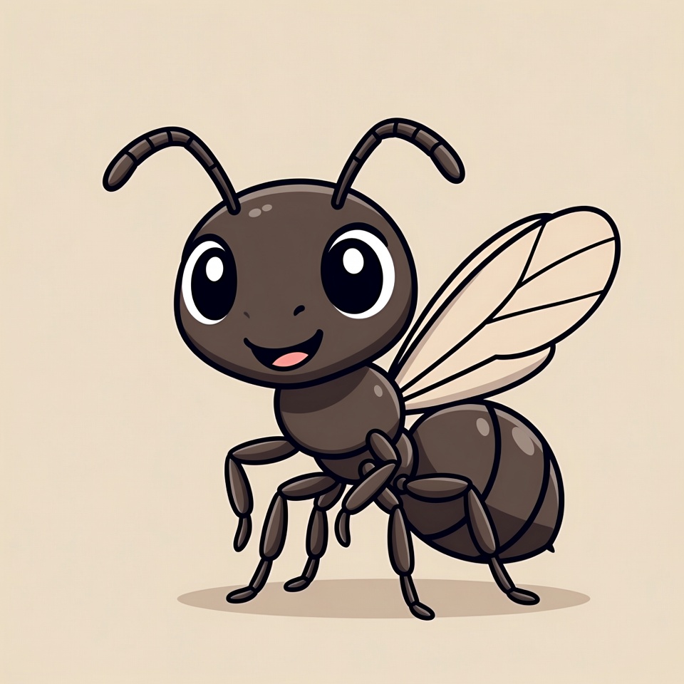 Cute cartoon ant illustration Cute cartoon ant illustration