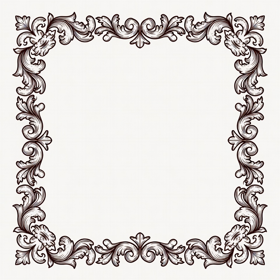 Ornate Vintage Floral Frame Ornate Vintage Floral Frame
