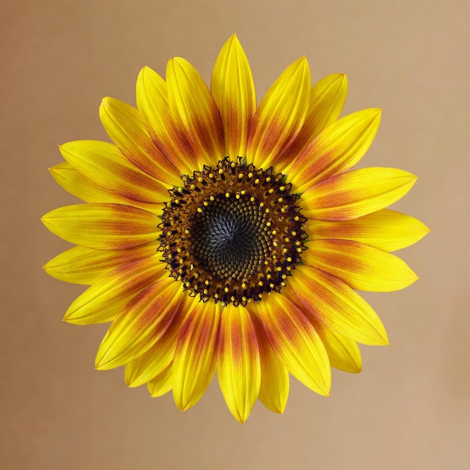 Sunflower on beige background Sunflower on beige background