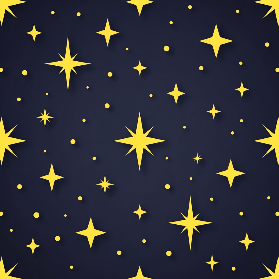 Yellow Stars on Dark Blue Background Yellow Stars on Dark Blue Background