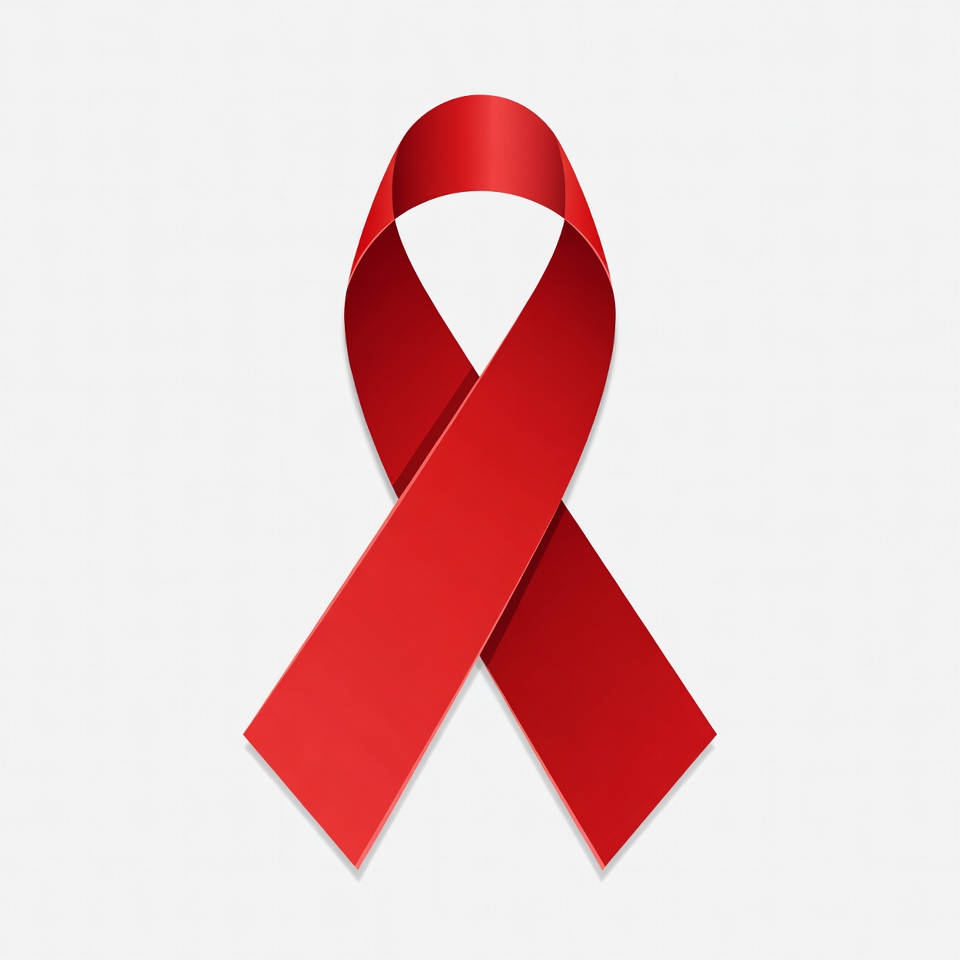Red Ribbon Isolated on White Red Ribbon Isolated on White