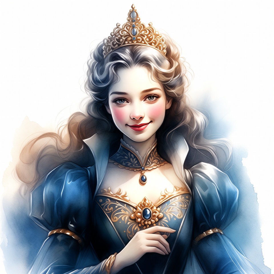 Beautiful princess with golden crown Beautiful princess with golden crown