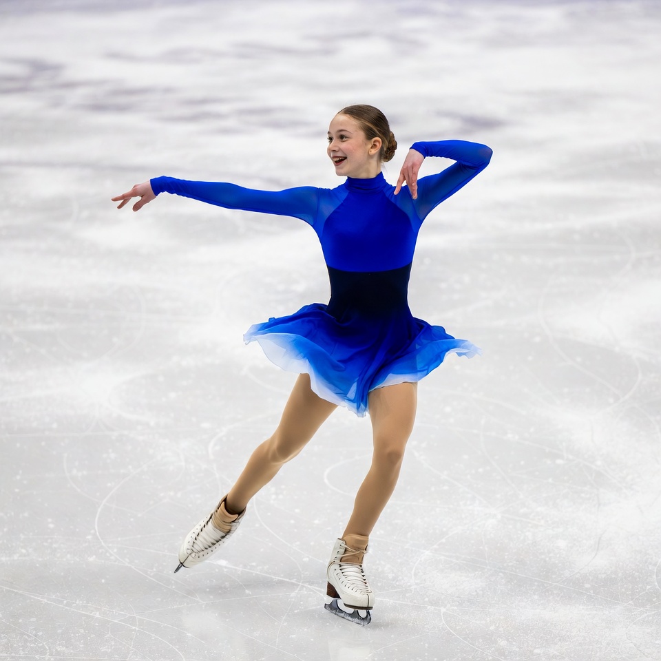 Girl figure skating on ice Girl figure skating on ice