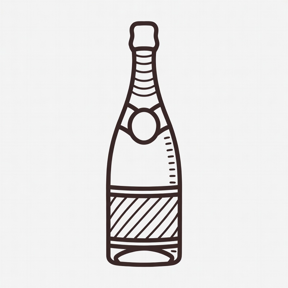 Champagne Bottle Illustration Champagne Bottle Illustration