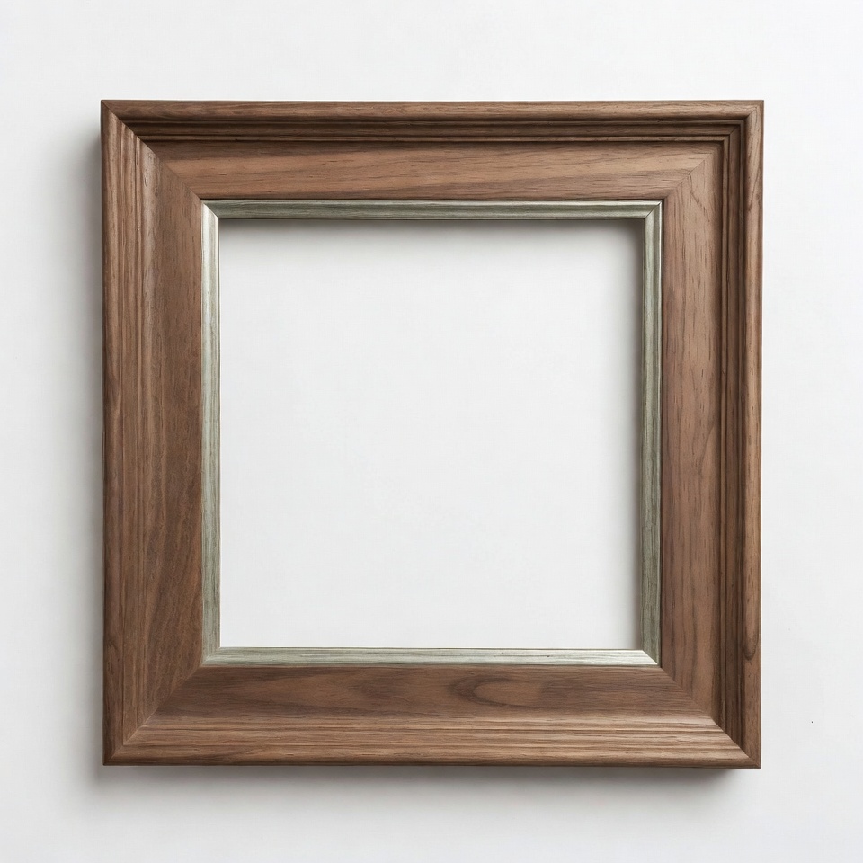 Wooden Picture Frame on White Background Wooden Picture Frame on White Background