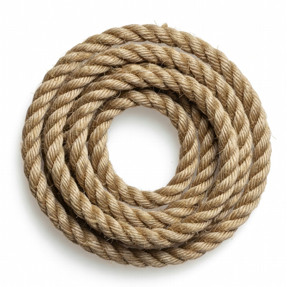Coiled Rope on White Background Coiled Rope on White Background