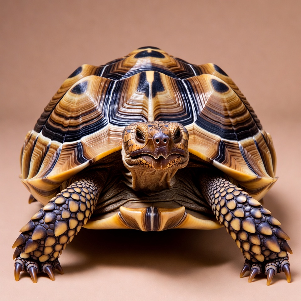 Radiated Tortoise on Neutral Background Radiated Tortoise on Neutral Background