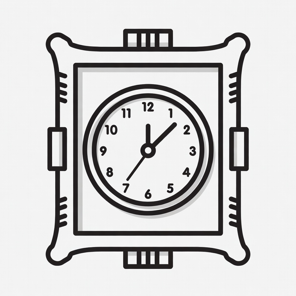 Ornate Wall Clock Illustration Ornate Wall Clock Illustration