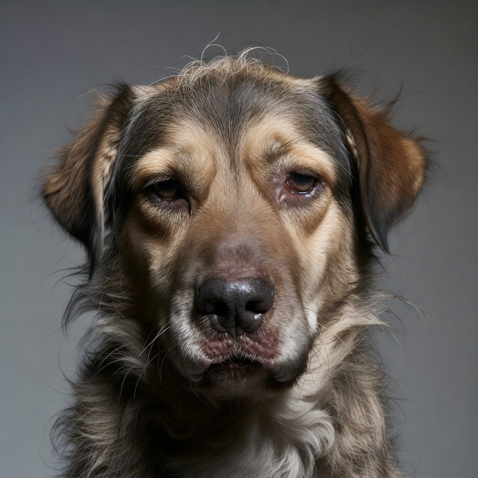 Close-up of sleepy brown dog Close-up of sleepy brown dog