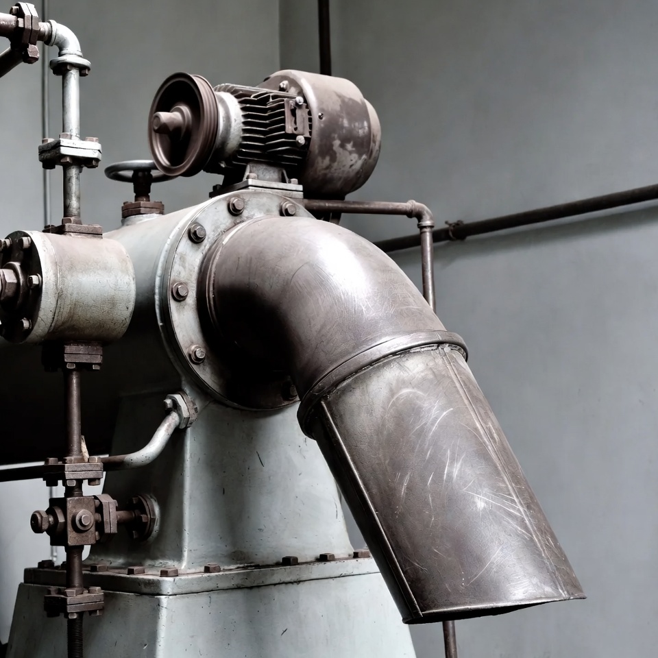 Rusty Industrial Pump with Pipes Rusty Industrial Pump with Pipes