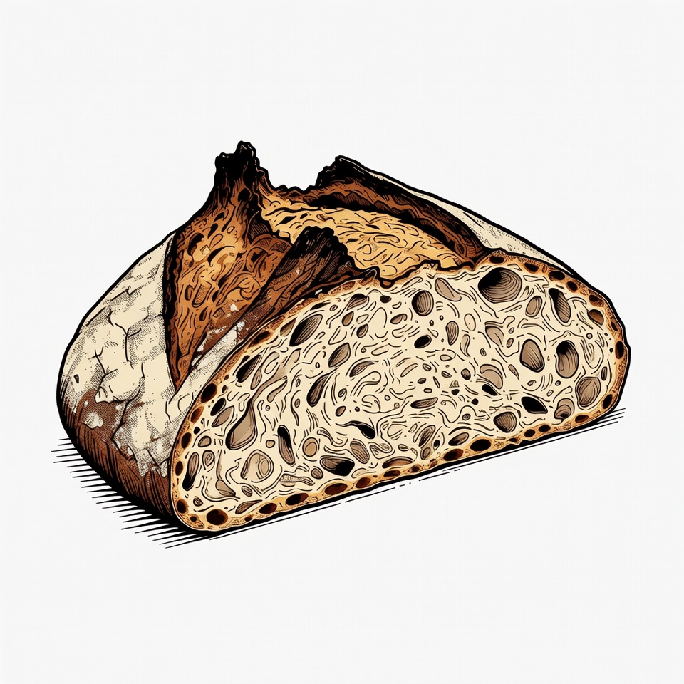 Sliced Artisan Bread Loaf Sliced Artisan Bread Loaf